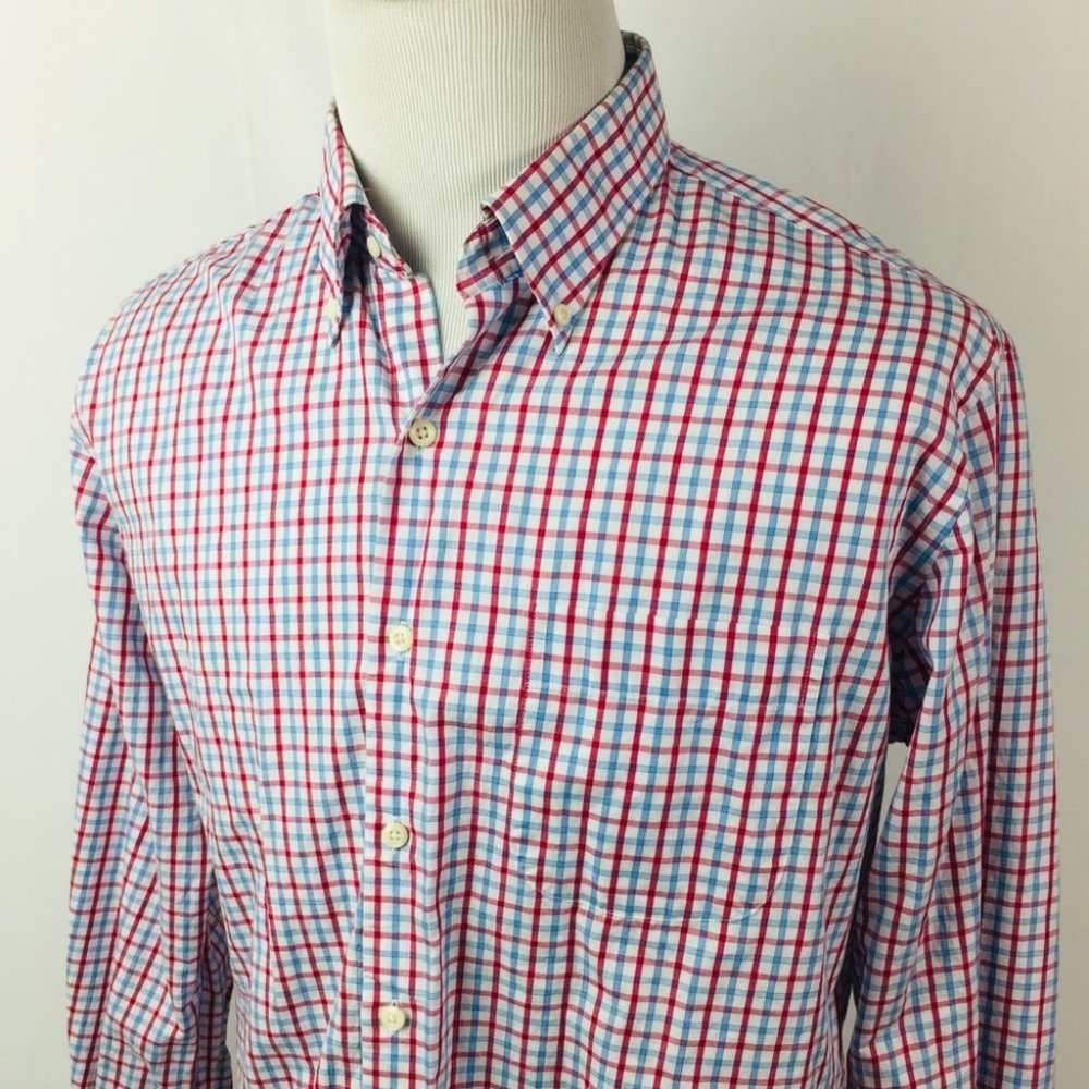 Peter Millar gingham plaid light cotton large